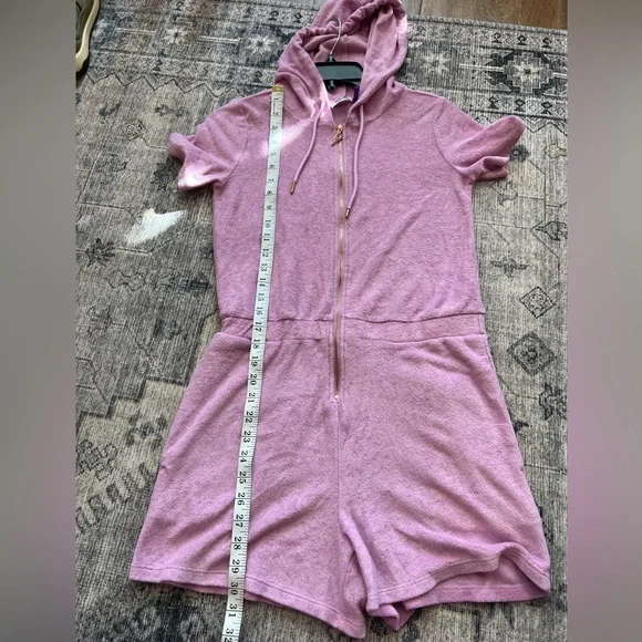 Yitty women’s terry short heart pocket onesie romper size small - Picture 10 of 12